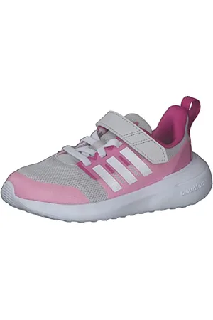 adidas Uniseks - niemowlęta FortaRun 2.0 Cloudfoam Elastic Lace Top Strap Shoes, Grey One/Cloud White/Beam Pink, 21 EU