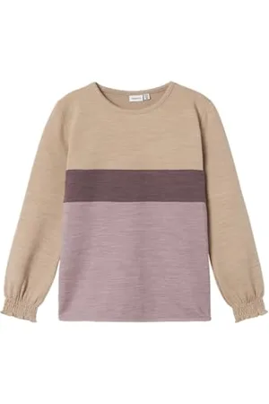 NAME IT Dziewczęca Nkfwuppo Wool/Co Ls Top koszulka z długim rękawem, , 134/140 cm