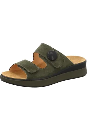 Think! Meggie Mule damskie, oliwkowe Combi 7010, rozmiar 38, , 5 UK Narrow
