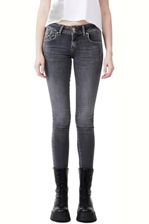 LTB Jeans Molly M - Slim Fit ze średnią talią i zamkiem błyskawicznym w kolorze szarym z mieszanki bawełny - rozmiar W29L32, , 29W / 32L