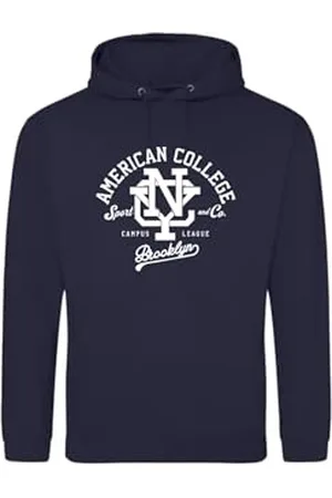 American College Bluza Sweter z nadrukiem Ciepłe ubrania Unisex Dzieci Chłopcy i Dziewczęta Casual Model ACSCW6 Granatowy 14 LAT, , 14 lat