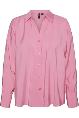 VERO MODA VMQUEENY LS Oversize Shirt WVN GA NOOS, , S