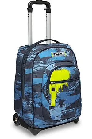 7 for all Mankind Trolley Scuola Elementare e Medie Bambino - WET COLOR BOY, Blau - 2 w 1 Zaino mit Cross-Over-System - Tasca Frontale, Fondo Rinforzato - Zaino Scuola, Trolley Viaggio Bambino, , Taille