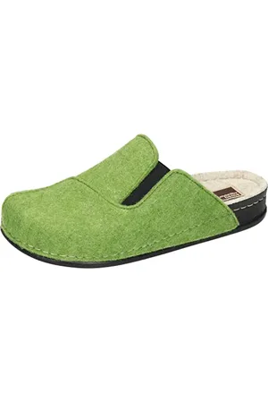 Manitu Damskie 320162-07 kapcie, zielone, 41 EU, , 41 EU
