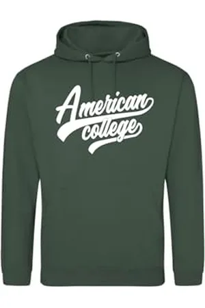 American College Bluza sweter z nadrukiem ciepłe ubrania mieszane mężczyźni i kobiety na co dzień model ACSCW1 Dark Green L, , L