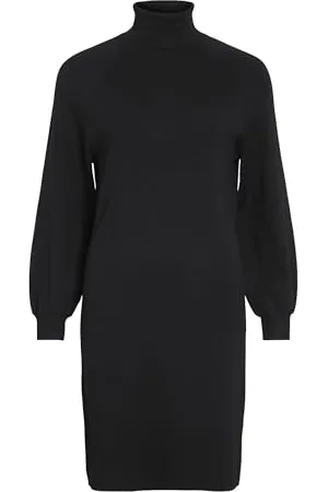 VILA VIOSTRIA ROLL NECK L/S KNIT DRESS - NOOS, , XXL
