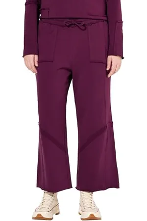Ulla Popken Damskie duże rozmiary plus size Sweat-culotte, ozdobne szwy, elastyczny ściągacz, bawełna ekologiczna, , 32W / 32L
