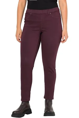 Ulla Popken Damskie duże rozmiary plus size jeansy wsuwane Sienna, wąskie nogawki, elastyczny ściągacz, , 32W / 32L