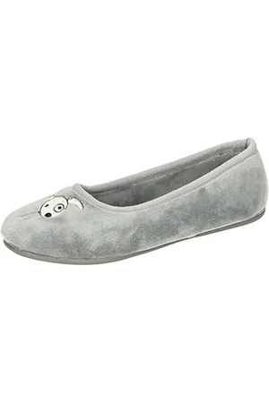 Manitu Damskie 340059-09 kapcie domowe, szare, rozmiar 37 EU, , 37 eu