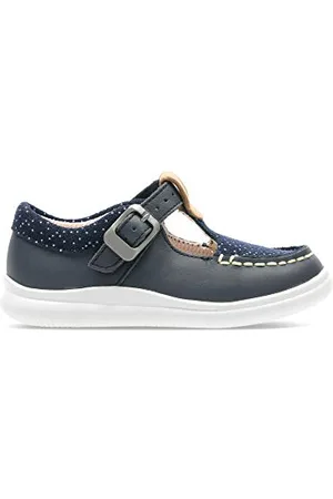 Clarks Dziewczęce Cloud Rosa T zamknięte baleriny, niebieski - - 18.5 EU