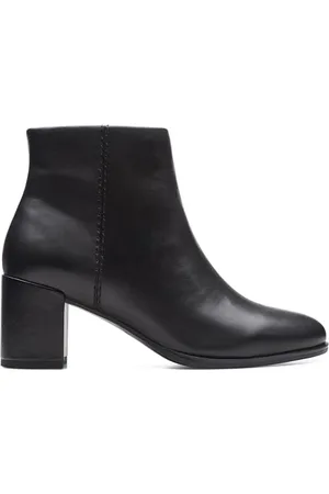 Clarks Damskie buty Freva55 Zip Chukka, Black Leather, 41 EU, , 41 EU