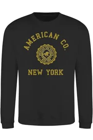 American College Bluza z kapturem sweter z nadrukiem ciepłe ubrania mieszane mężczyźni i kobiety na co dzień model ACSCRW4 Black M, , M