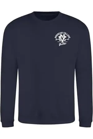 American College Bluza sweter z nadrukiem ciepłe ubrania mieszane mężczyźni i kobiety na co dzień model ACSCRW6 Navy L, , L