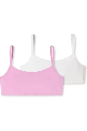 Schiesser Mädchen 2 PACK Unterwäsche Bustier mit Spaghettiträger - 95/5 Organic Cotton Bio Baumwolle - Größe 140 bis 176