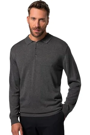 JP 1880 Męska, duże rozmiary, dzianinowa koszulka polo z merynosów, Flexnamic, 1/1, , 6XL