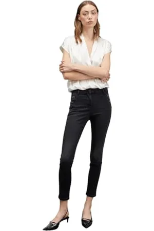 Motivi : Dżinsy skinny z motywem guzika czarne Autum Winter 24, , 30