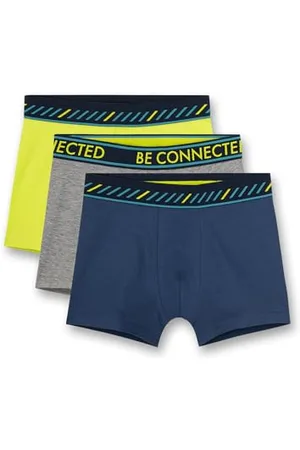 Sanetta Chłopięce spodenki hipshort w zestawie niebieskie bokserki, , 164 cm