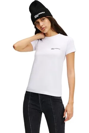 Karl Lagerfeld T-shirt SLIM FIT, BIAŁY, M