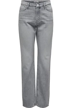 ONLY Damskie dżinsy Onljaci Mw Straight DNM Sty672, średni szary denim, 29W x 32L, , 29W / 32L