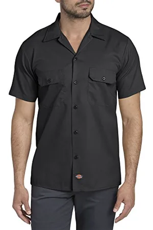 Dickies Męska koszula robocza z krótkim rękawem Flex Slim Fit Button, , M
