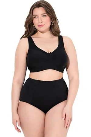Ulla Popken Damski duży rozmiar, duże rozmiary, plus size, biustonosz odciążający, struktura, bez fiszbin, miseczki C - H, , 115D