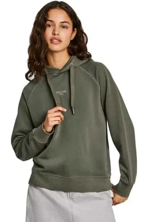 Pepe Jeans Damska bluza z kapturem Felicity, bluza, zielona, L, , L