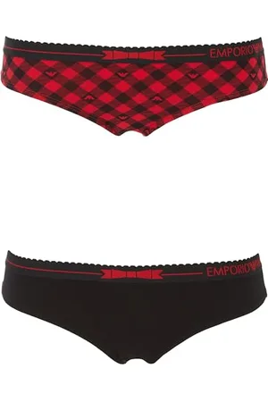 Emporio Armani Tartan Christmas Cotton 2-Pack Brief, , XS