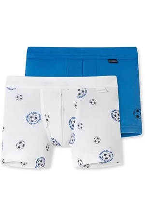 Schiesser Jungen 2 PACK Short mit weichem Bündchen Unterwäsche Feinripp - 100% Organic Bio Baumwolle - Größe 92 bis 140