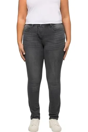 Ulla Popken Damskie duże rozmiary plus size SkinnyJeans Sarah, wąskie 5 kieszeni, wysoki stan, 50 796779905-50, , 40W / 32L