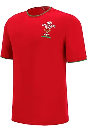 macron Koszulka z logo Welsh Rugby, czerwona, Junior, , M