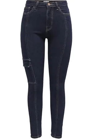 ONLY ONLICONIC HW Skinny LA Cargo DNM TAI, , 28W / 30L