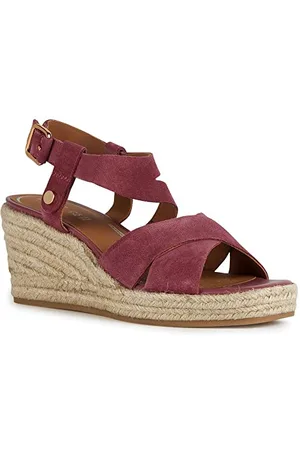Geox Dziewczęce D Panarea espadryle Wedge sandały, Cyklamy, 39 EU