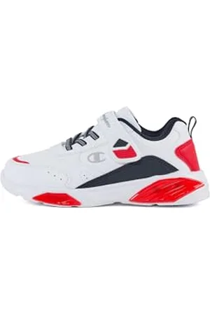Champion Wave PU B PS Niskie tenisówki, Bianco/Blu Marino/Rosso (WW005), 33.5 EU, , 33.5 EU