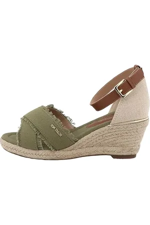 TOM TAILOR Damskie sandały klinowe 5390090019, zielone, 39 EU, , 39 eu