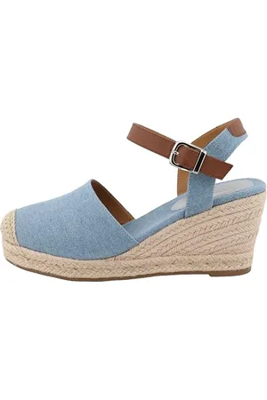 TOM TAILOR Damskie sandały klinowe 7490730002, LtBlue, 37 EU, , 37 eu