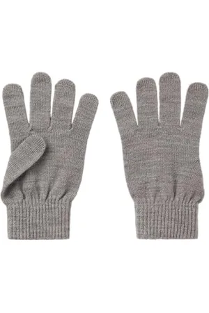 NAME IT Chłopięce rękawiczki NKMWHOLLA Wool Gloves, szare, 8, , 8