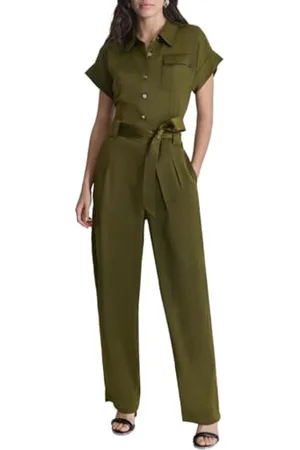 DKNY Damska sukienka glazurowana, ciemna oliwka, rozmiar 38, , 38