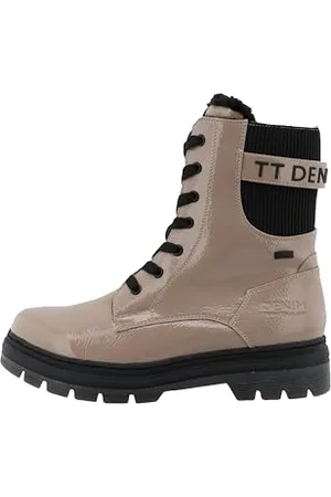TOM TAILOR Damskie 4290560023 modne kozaki, szarobrązowe (taupe), 39 EU, , 39 EU