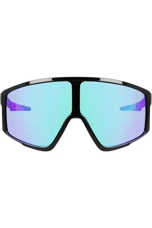 Dragon Męskie okulary przeciwsłoneczne Amped, czarne z wieloma soczewkami Lumalens Green Ion, jeden rozmiar, , Rozmiar uniwersalny