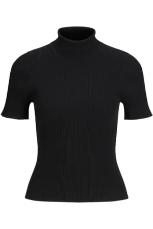JACK & JONES Jxjade Tight Ss Roll Neck Knit Top z dzianiny, , S
