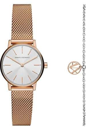 Armani Exchange Zegarek ze Stali Nierdzewnej i Bransoletowy Zestaw Upominkowy