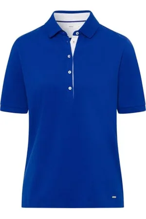 Brax Damska koszulka polo w stylu Cleo PIQUÉ SOLID, Aqua Blue, 36, , 36