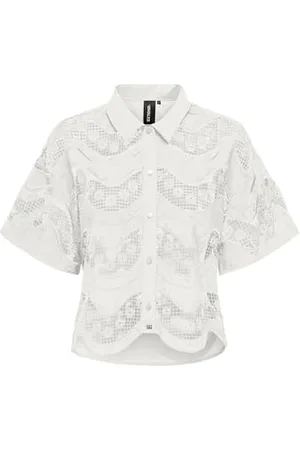 ONLY ONLSUKO Life SS LACE Shirt XT WVN, , L