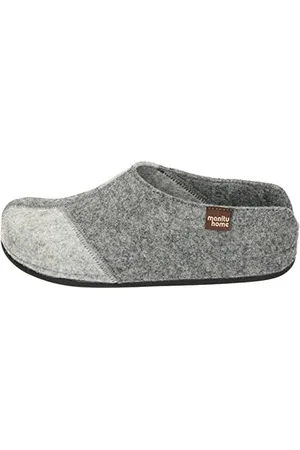 Manitu Damskie 340056-09 kapcie domowe, szare, rozmiar 39 EU, , 39 eu