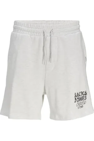 JACK & JONES JACK&JONES Jpstkane Jjbushwick Sweat Shorts Imp, Jasna biel/szczegóły: melanż, L