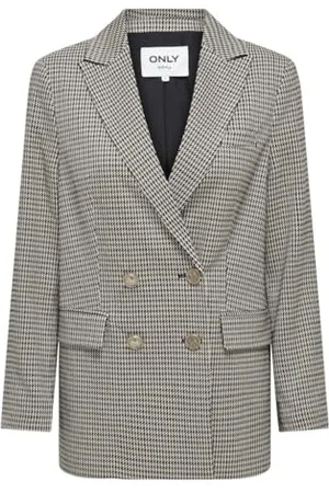 ONLY ONLLETTIE LS Loose Check Blazer TLR, , 36