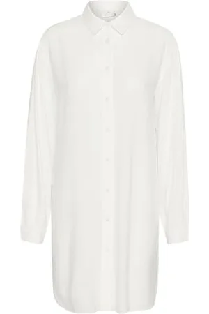 Kaffe Koszula damska Sukienka Mid-Thigh Długość Button Up Długie rękawy Relaks Fit Kobiety, , 42