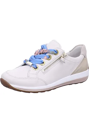 ARA Damskie buty sportowe OSAKA Low-cut, Cream Shell Platinum, 38 EU szeroki