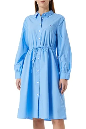 Tommy Hilfiger Damskie sukienki koszulowe, Niebieski (Hortensja Blue), 40