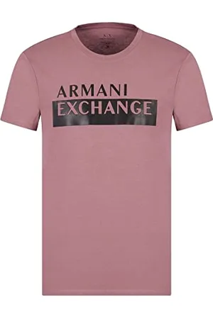 Armani Exchange Męski okrągły dekolt, krótki rękaw, logo na przodzie, biustonosz typu , bardzo duży